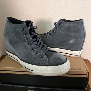 Converse CTAS Lux Mid Women's Hidden Heel Sneakers, Shoes, Gray, Size8